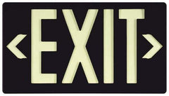 NMC - Exit, Plastic Exit Sign - 15-7/8" Wide x 8-5/8" High, Glow-in-the-Dark - Americas Industrial Supply