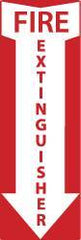 NMC - Fire Extinguisher, Pressure Sensitive Vinyl Fire Sign - 4" Wide x 12" High - Americas Industrial Supply