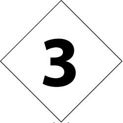 NMC - Hazardous Materials Label - Legend: Number, English, Black & White, 3-3/4" Long x 3-3/4" High, Sign Muscle Finish - Americas Industrial Supply