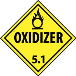 NMC - Oxidizer DOT Shipping Label - 4" High x 4" Wide - Americas Industrial Supply
