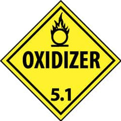 NMC - Oxidizer DOT Shipping Label - 4" High x 4" Wide - Americas Industrial Supply