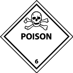 NMC - Poison DOT Shipping Label - 4" High x 4" Wide - Americas Industrial Supply