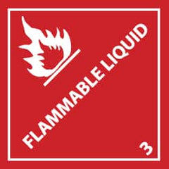 NMC - Flammable Liquid DOT Shipping Label - 4" High x 4" Wide - Americas Industrial Supply