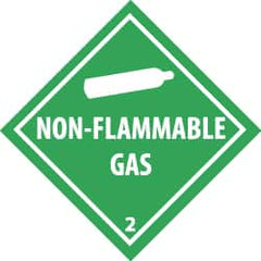 NMC - Non Flammable Gas DOT Shipping Label - 4" High x 4" Wide - Americas Industrial Supply