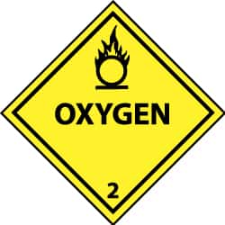 NMC - Oxygen DOT Shipping Label - 4" High x 4" Wide - Americas Industrial Supply