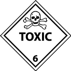 NMC - Toxic DOT Shipping Label - 4" High x 4" Wide - Americas Industrial Supply