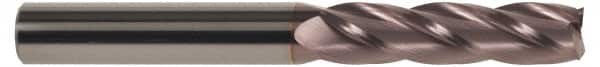 SGS - 3/4", 2-1/4" LOC, 3/4" Shank Diam, 5" OAL, 4 Flute, Solid Carbide Square End Mill - Single End, TiCN Finish, Spiral Flute, 30° Helix, Centercutting, Right Hand Cut, Right Hand Flute, Series 1L - Americas Industrial Supply