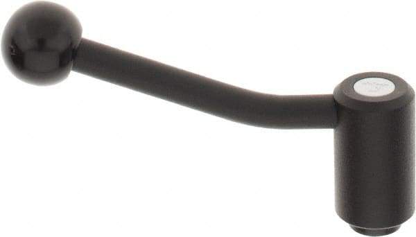 KIPP - M8 x 1.25, 0.94" Hub Diam, Steel Heavy Duty Adjustable Tension Lever with Internal Thread - 3.46" OAL, 2.3" High, 0.55" Hole Depth - Americas Industrial Supply