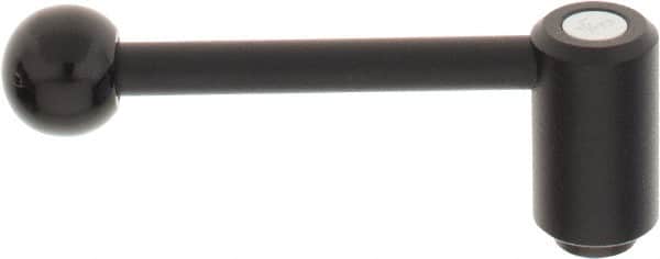 KIPP - M8 x 1.25, 0.94" Hub Diam, Steel Heavy Duty Adjustable Tension Lever with Internal Thread - 3.62" OAL, 1.46" High, 0.55" Hole Depth - Americas Industrial Supply