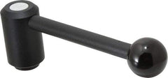KIPP - 1/2-13, 1.3" Hub Diam, Steel Heavy Duty Adjustable Tension Lever with Internal Thread - 5.3" OAL, 1.85" High, 0.91" Hole Depth - Americas Industrial Supply