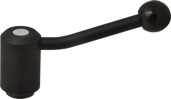 KIPP - 5/8-11, 1.61" Hub Diam, Steel Heavy Duty Adjustable Tension Lever with Internal Thread - 5.06" OAL, 3.52" High, 1.06" Hole Depth - Americas Industrial Supply