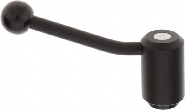 KIPP - M24 x 3.0, 1.61" Hub Diam, Steel Heavy Duty Adjustable Tension Lever with Internal Thread - 5.06" OAL, 1.85" High, 1.06" Hole Depth - Americas Industrial Supply