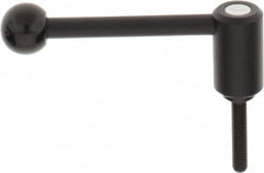 KIPP - 5/16-18, 0.94" Hub Diam, Steel Threaded Stud Adjustable Tension Lever with 0° Handle - 1.57" Stud Length, 3.62" OAL, 1.46" High - Americas Industrial Supply
