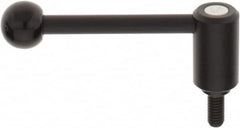 KIPP - 3/8-16, 0.94" Hub Diam, Steel Threaded Stud Adjustable Tension Lever with 0° Handle - 0.78" Stud Length, 3.62" OAL, 1.46" High - Americas Industrial Supply