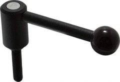 KIPP - 3/8-16, 0.94" Hub Diam, Steel Threaded Stud Adjustable Tension Lever with 0° Handle - 1.57" Stud Length, 3.62" OAL, 1.46" High - Americas Industrial Supply