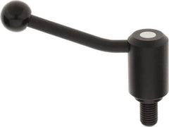 KIPP - 3/4-10, 1.61" Hub Diam, Steel Threaded Stud Adjustable Tension Lever with 20° Handle - 1.18" Stud Length, 5.06" OAL, 3.52" High - Americas Industrial Supply
