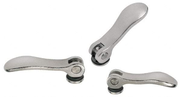 KIPP - M5 x 0.8, 0.59" Hub Diam, Stainless Steel Adjustable Clamping Handle - Americas Industrial Supply