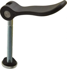 KIPP - 1/4-20, 0.59" Hub Diam, Black Powder Coat Cast Aluminum Adjustable Clamping Handle - 1.96" Stud Length - Americas Industrial Supply