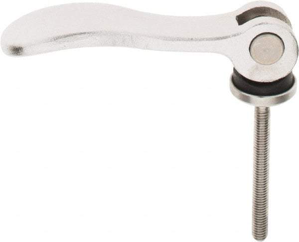 KIPP - #10-32, 0.59" Hub Diam, Stainless Steel Adjustable Clamping Handle - 1.57" Stud Length - Americas Industrial Supply