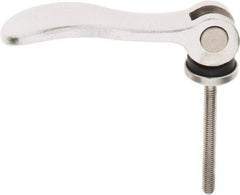 KIPP - #10-32, 0.59" Hub Diam, Stainless Steel Adjustable Clamping Handle - 1.57" Stud Length - Americas Industrial Supply