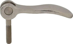 KIPP - 1/4-20, 0.59" Hub Diam, Stainless Steel Adjustable Clamping Handle - 0.78" Stud Length - Americas Industrial Supply