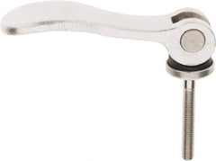 KIPP - M5 x 0.8, 0.59" Hub Diam, Stainless Steel Adjustable Clamping Handle - 1.18" Stud Length - Americas Industrial Supply