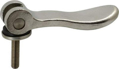 KIPP - 5/16-18, 1.06" Hub Diam, Stainless Steel Adjustable Clamping Handle - 1.18" Stud Length - Americas Industrial Supply