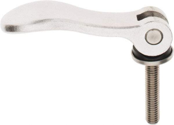 KIPP - 3/8-16, 1.06" Hub Diam, Stainless Steel Adjustable Clamping Handle - 1.96" Stud Length - Americas Industrial Supply
