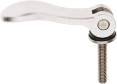 KIPP - 3/8-16, 1.06" Hub Diam, Stainless Steel Adjustable Clamping Handle - 1.96" Stud Length - Americas Industrial Supply