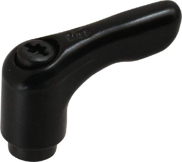 KIPP - #10-32, 0.51" Hub Diam, Zinc Die Cast (Steel Components) Tapped Insert Adjustable Clamping Handle - 1.85" OAL, 1.22" High, 0.35" Hole Depth - Americas Industrial Supply