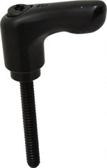 KIPP - #10-24, 0.55" Hub Diam, Zinc Die Cast (Steel Components) Threaded Stud Adjustable Clamping Handle - 1.38" Stud Length, 1.85" OAL, 1.22" High - Americas Industrial Supply
