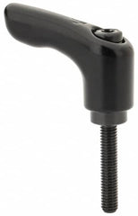 KIPP - #10-32, 0.55" Hub Diam, Zinc Die Cast (Steel Components) Threaded Stud Adjustable Clamping Handle - 0.98" Stud Length, 1.85" OAL, 1.22" High - Americas Industrial Supply