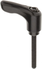 KIPP - #10-32, 0.55" Hub Diam, Zinc Die Cast (Steel Components) Threaded Stud Adjustable Clamping Handle - 1.38" Stud Length, 1.85" OAL, 1.22" High - Americas Industrial Supply
