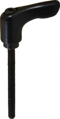KIPP - #10-32, 0.55" Hub Diam, Zinc Die Cast (Steel Components) Threaded Stud Adjustable Clamping Handle - 1.97" Stud Length, 1.85" OAL, 1.22" High - Americas Industrial Supply