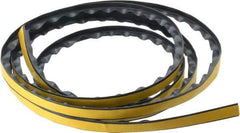 Pemko - 7' Long x 7/16" Wide, Adhesive Astragal/Meeting Stile Seals Weatherstripping - 1-3/4" Door Thickness, Silicone, Dark Brown Finish - Americas Industrial Supply