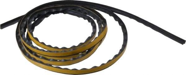 Pemko - 9' Long x 7/16" Wide, Adhesive Astragal/Meeting Stile Seals Weatherstripping - 1-3/4" Door Thickness, Silicone, Dark Brown Finish - Americas Industrial Supply