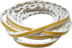 Pemko - 17' Long x 1/2" Wide, Adhesive Perimeter Gasketing Weatherstripping - 1-3/4" Door Thickness, Silicone, White Finish - Americas Industrial Supply