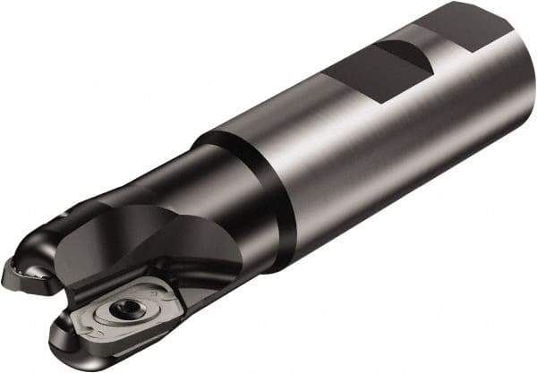 Sandvik Coromant - 2" Cut Diam, 18mm Max Depth of Cut, 1-1/4" Shank Diam, 4.89" OAL, Indexable Square Shoulder End Mill - Multiple Insert Styles, Weldon Shank, 90° Lead Angle, Through Coolant, Series CoroMill 790 - Americas Industrial Supply