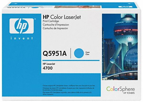 Hewlett-Packard - Cyan Toner Cartridge - Use with HP Color LaserJet 4700, 4700n, 4700dn, 4700dtn, 4700ph+. - Americas Industrial Supply