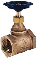 Legend Valve - 1" Pipe, FNPT Ends, Brass Rising Stem Globe Valve - Bronze Disc, Bolted Bonnet, 200 psi WOG, 125 psi WSP, Class 125 - Americas Industrial Supply