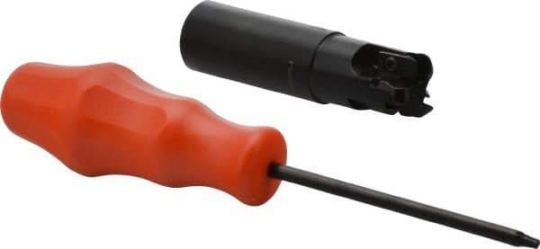 Kennametal - 1" Cutting Diam, 1" Shank Diam, 1" Max Depth of Cut, Straight Shank Indexable Copy End Mill - 3 Inserts, RP.. 32.. Insert, KIPR Toolholder, Through Coolant - Americas Industrial Supply