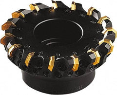 Seco - 92mm Cut Diam, 27mm Arbor Hole, 5mm Max Depth of Cut, 43° Indexable Chamfer & Angle Face Mill - 9 Inserts, OF.. 0704 Insert, Right Hand Cut, 9 Flutes, Series OctoMill - Americas Industrial Supply