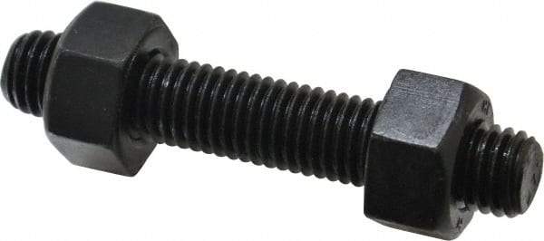 Value Collection - 5/8-11, 3-1/2" Long, Uncoated, Steel, Fully Threaded Stud with Nut - Grade B7, 5/8" Screw, 7B Class of Fit - Americas Industrial Supply