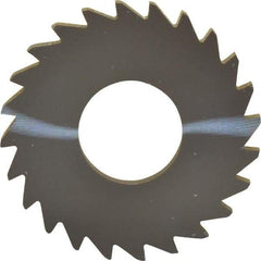 Made in USA - 1-1/4" Diam x 1/8" Blade Thickness x 1/2" Arbor Hole Diam, 24 Tooth Slitting and Slotting Saw - Arbor Connection, Right Hand, Uncoated, Solid Carbide, Concave Ground - Americas Industrial Supply