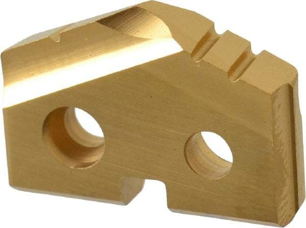 Allied Machine and Engineering - 20mm Diam x 5/32" Thick, Seat Code 1, 132° Included Angle Spade Drill Insert - TiN Coated, High Speed Steel, Series T-A - Americas Industrial Supply
