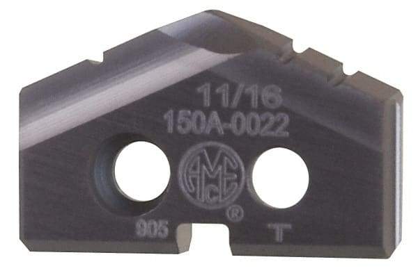 Allied Machine and Engineering - 11.5mm Diam x 5/8" Thick, Seat Code Z, 132° Included Angle Spade Drill Insert - TiAlN Coated, Cobalt, Series T-A - Americas Industrial Supply