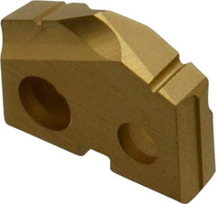 Allied Machine and Engineering - 35/64" Diam x 1/8" Thick, Seat Code 0, 132° Included Angle Spade Drill Insert - TiN Coated, Cobalt, Grade Super Cobalt, Series T-A - Americas Industrial Supply