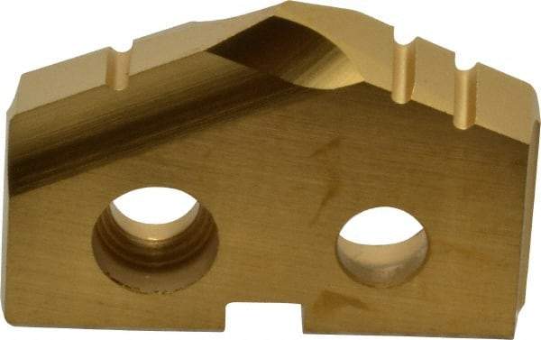 Allied Machine and Engineering - 41/64" Diam x 1/8" Thick, Seat Code 0, 132° Included Angle Spade Drill Insert - TiN Coated, Cobalt, Grade Super Cobalt, Series T-A - Americas Industrial Supply