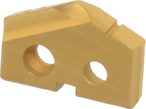 Allied Machine and Engineering - 16.5mm Diam x 1/8" Thick, Seat Code 0, 132° Included Angle Spade Drill Insert - TiN Coated, Cobalt, Series T-A - Americas Industrial Supply