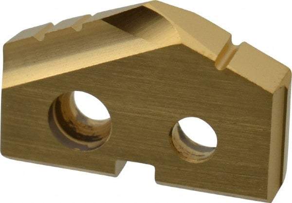 Allied Machine and Engineering - 17mm Diam x 1/8" Thick, Seat Code 0, 132° Included Angle Spade Drill Insert - TiN Coated, Cobalt, Series T-A - Americas Industrial Supply